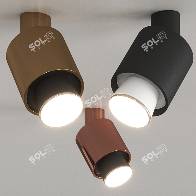 Fabbian Claque F43 LED Ceiling Lamp 3D model image 3