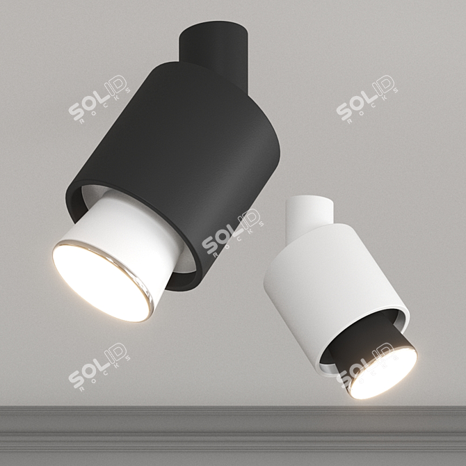 Fabbian Claque F43 LED Ceiling Lamp 3D model image 4