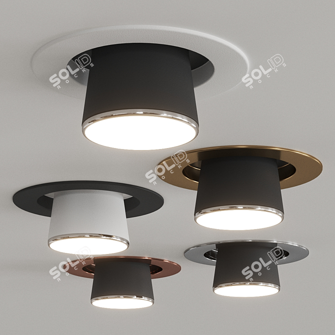 Fabbian Claque F43: Modern LED Ceiling Light 3D model image 1