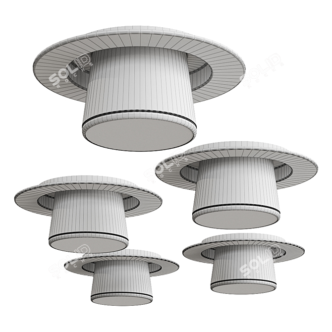 Fabbian Claque F43: Modern LED Ceiling Light 3D model image 2