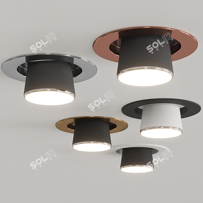 Fabbian Claque F43: Modern LED Ceiling Light 3D model image 3