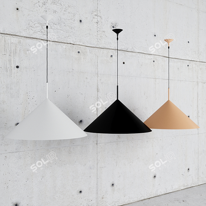 HKLiving Triangle Hanging Lamp - 3 Colors 3D model image 2