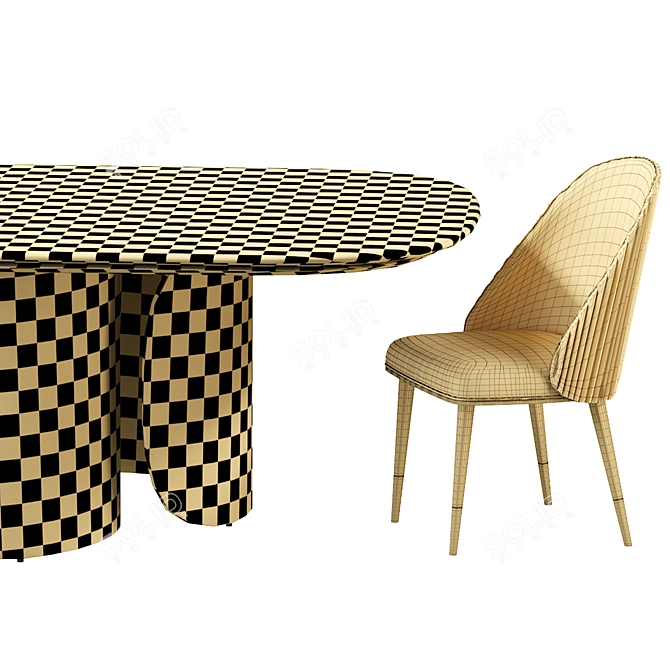 Oscar Opera Table & Chair Set 3D model image 4