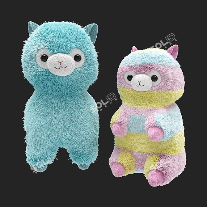 Adorable Alpacasso Plush Toys 3D model image 3