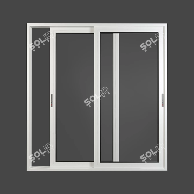 Sleek Aluminum Sliding Door & Window 3D model image 4