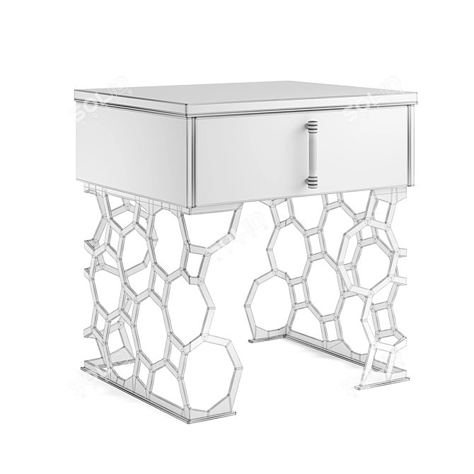 Sleek Carlyle End Table: Contemporary Style & Handy Storage 3D model image 3