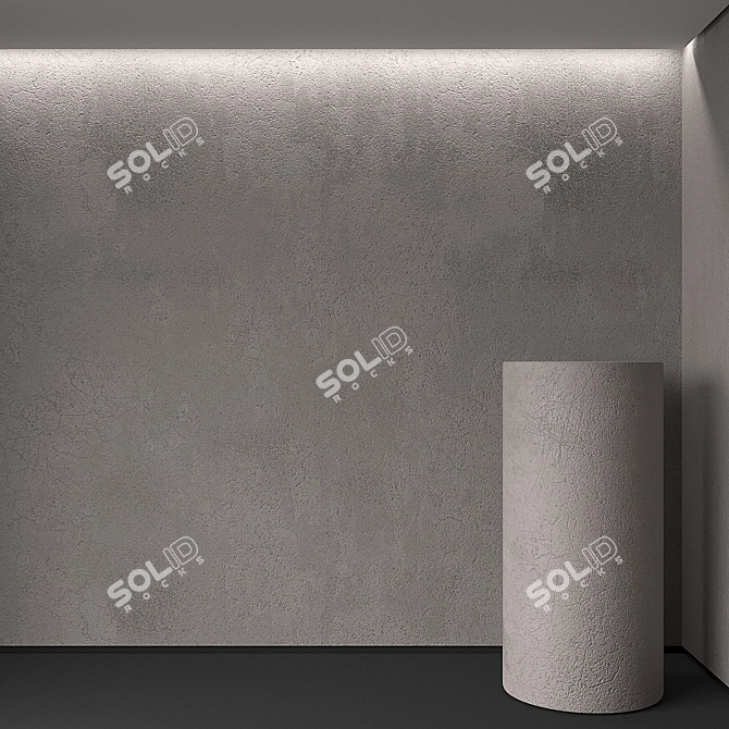 Seamless Decorative Plaster 3D model image 1