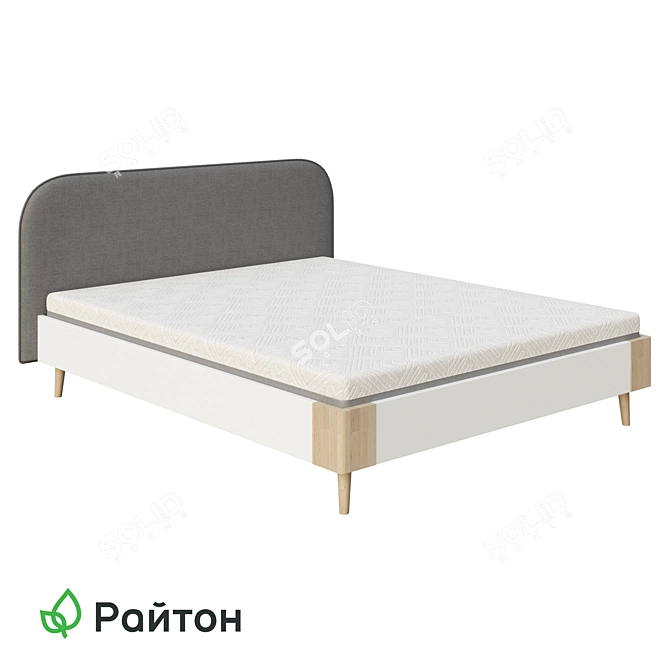 Lagom Plane Chips Bed - Elegant and Comfortable 3D model image 1