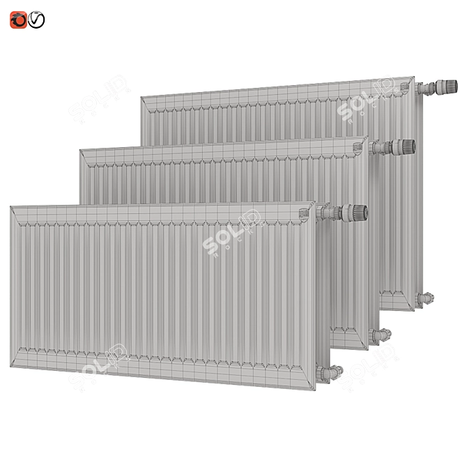 Royal Thermo Hygiene 80 Panel Radiator 3D model image 2