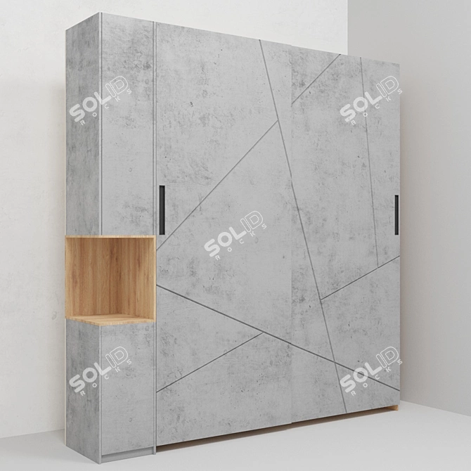 SpaceSaver: Compact Clothes Storage 3D model image 1