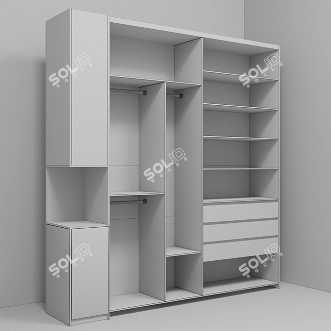 SpaceSaver: Compact Clothes Storage 3D model image 3