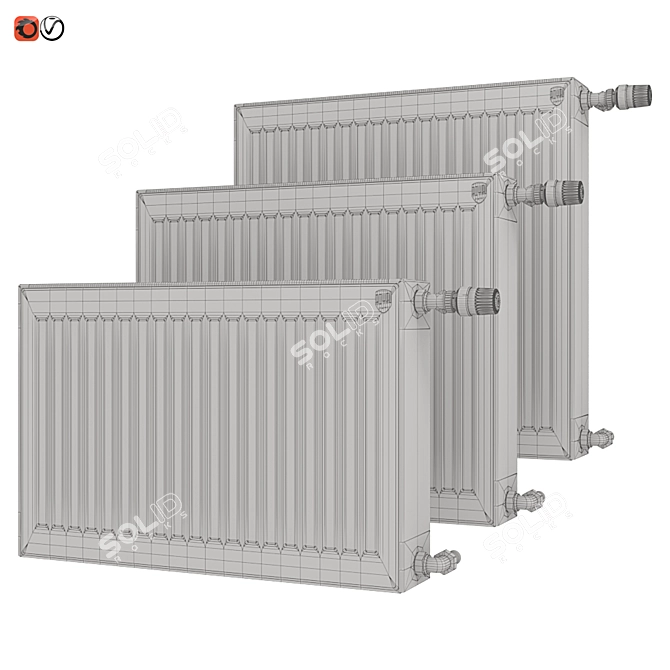 Royal Thermo Compact 60: Sleek Panel Radiators 3D model image 2