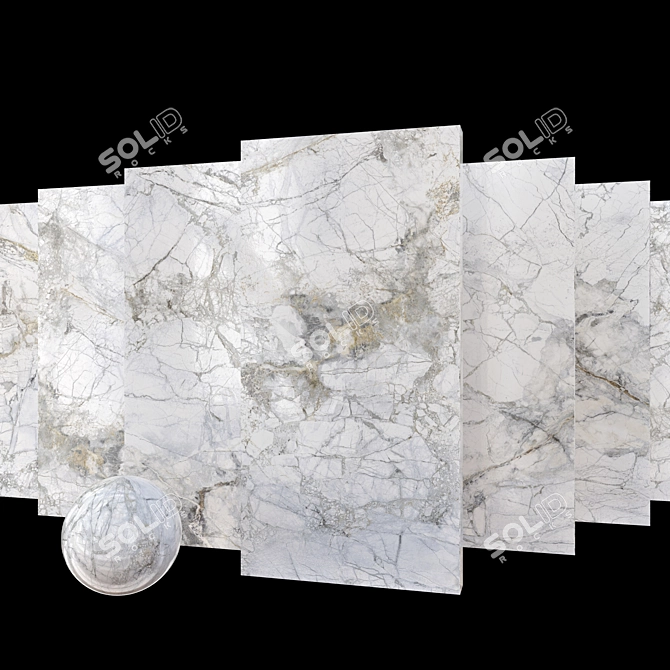 Marble Supreme White Set for Museum 3D model image 1