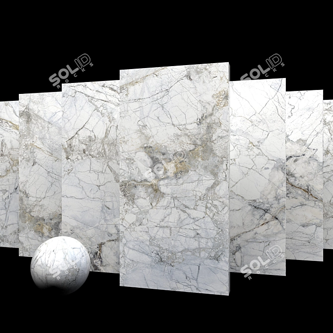 Marble Supreme White Set for Museum 3D model image 4