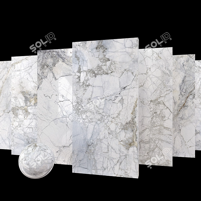 Museum Supreme White Marble Set 3D model image 1