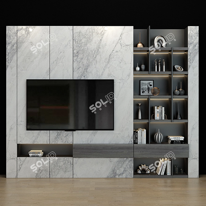 Versatile TV Shelf - Organize Your Entertainment Space 3D model image 1