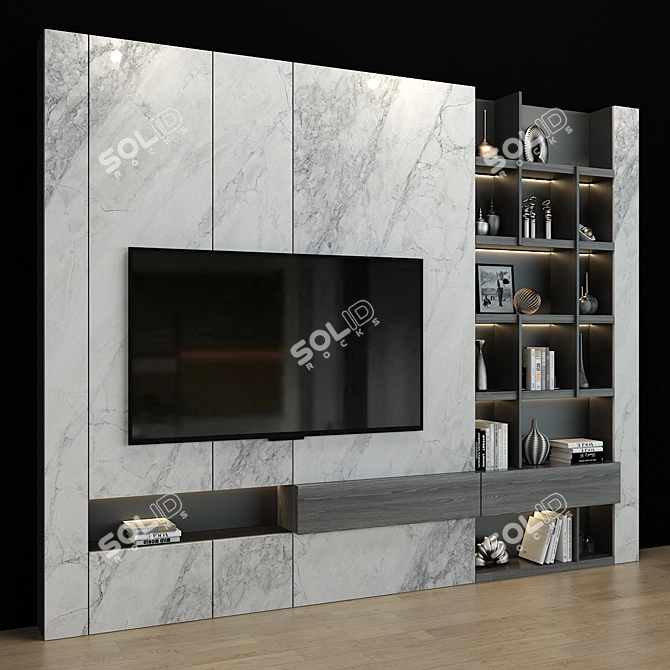 Versatile TV Shelf - Organize Your Entertainment Space 3D model image 2