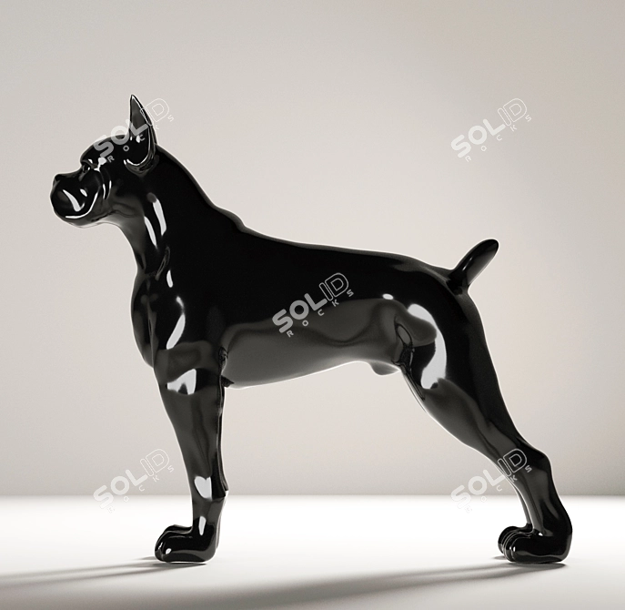 Sleek Toto XL Black Deco 3D model image 3