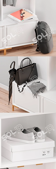 Nolan Entryway Set: Stylish and Functional 3D model image 3