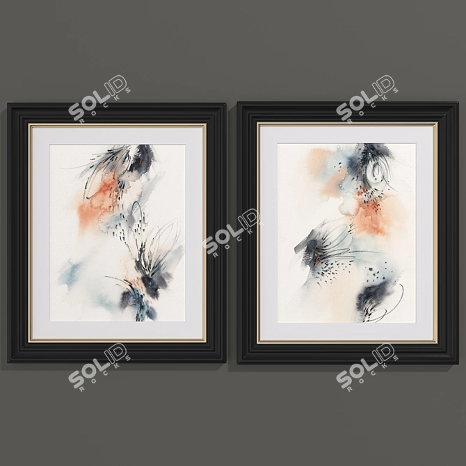 Modern Abstract Art Collection 3D model image 1