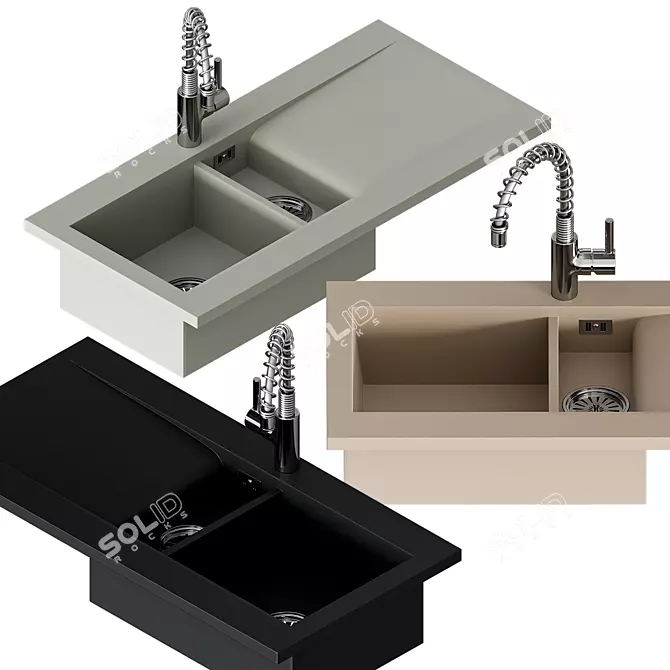 Elegant RAK-DREAM Basin: Perfect for Any Bathroom 3D model image 3