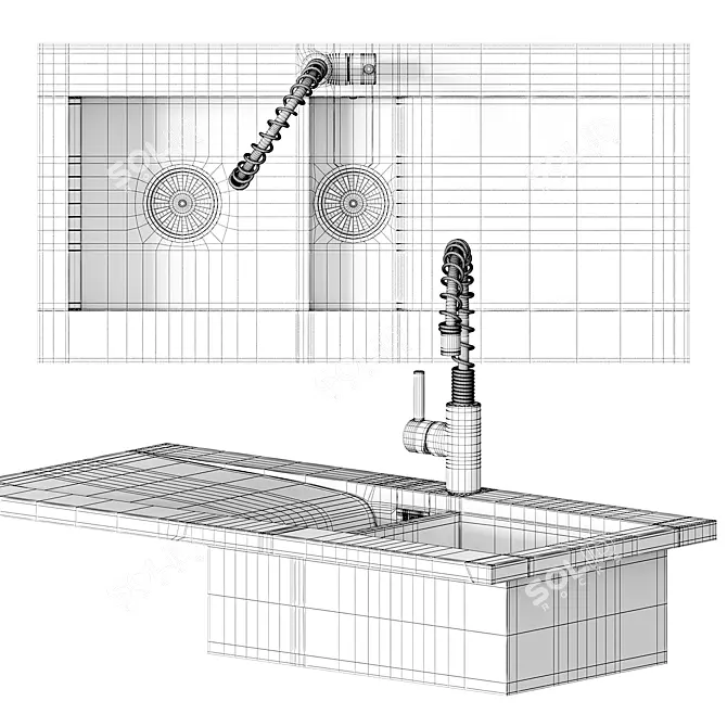 Elegant RAK-DREAM Basin: Perfect for Any Bathroom 3D model image 5