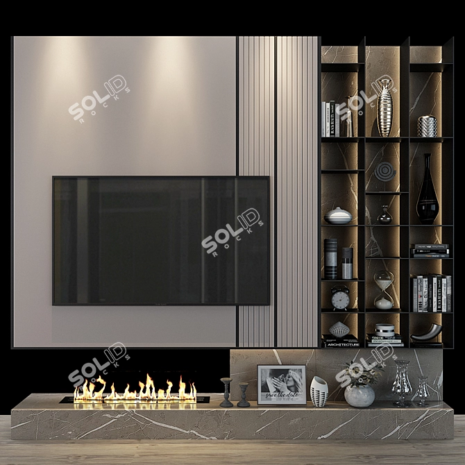 Studia 54 TV Shelf - Modern Design 3D model image 1