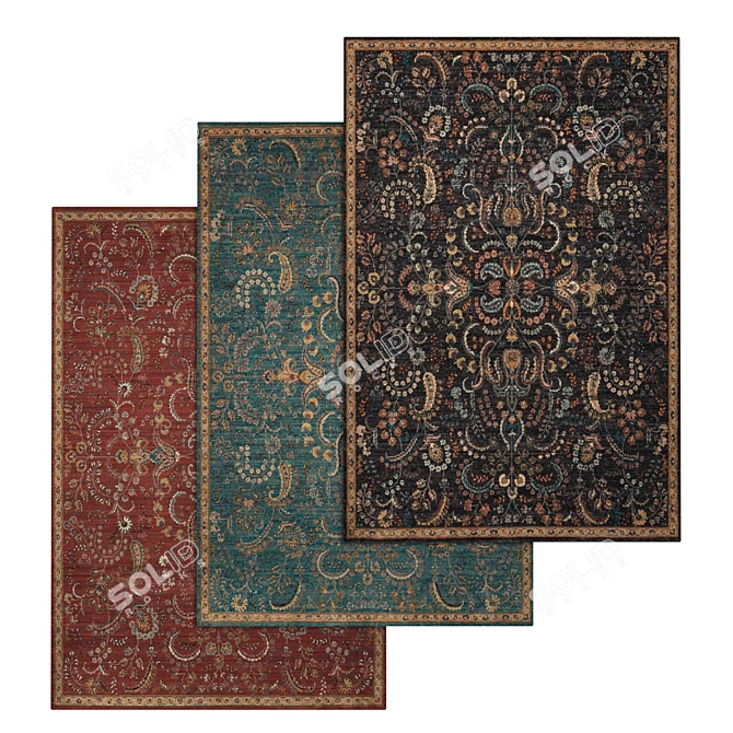 Versatile Set of High-Quality Carpets 3D model image 1