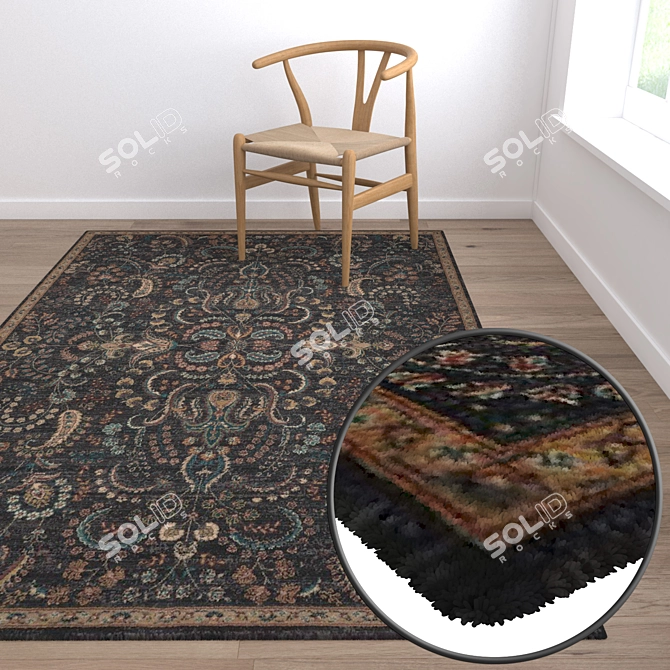 Versatile Set of High-Quality Carpets 3D model image 5