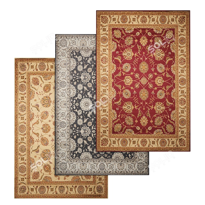 High-Quality Carpet Set 3D model image 1