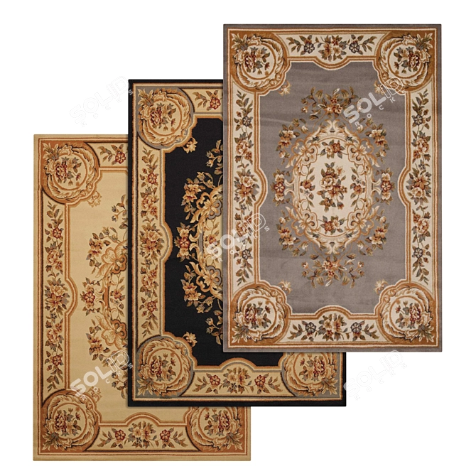 High-Quality Carpet Set with Multiple Textures 3D model image 1