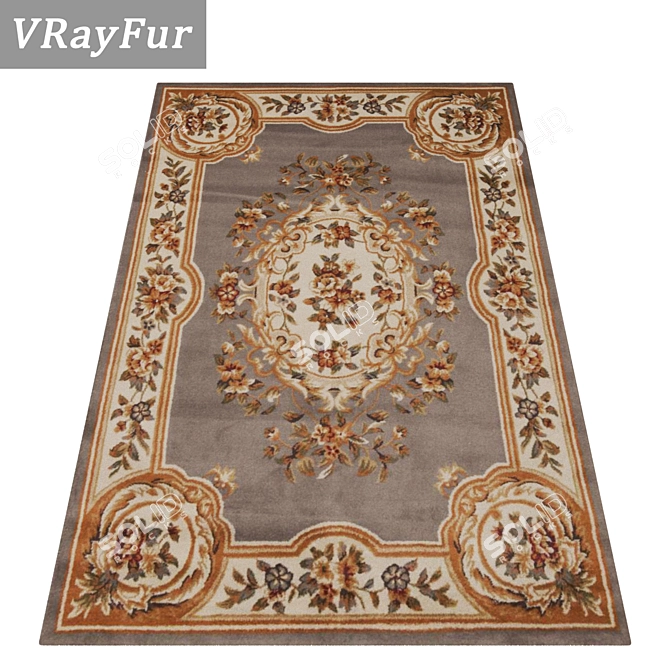 High-Quality Carpet Set with Multiple Textures 3D model image 2