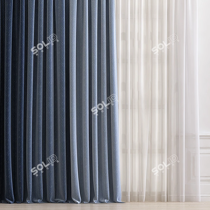 Elegant Curtain 685 3D model image 2