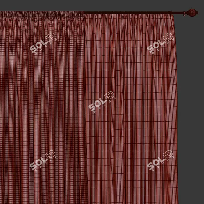 Elegant Curtain 685 3D model image 4