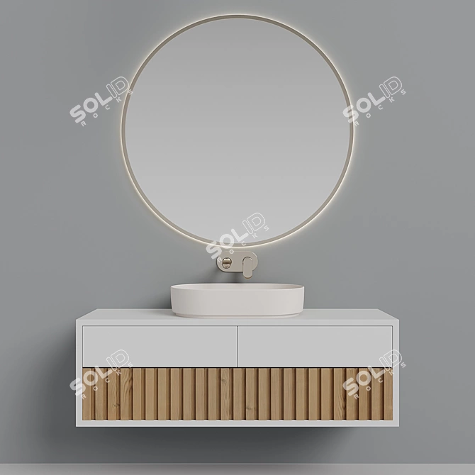 Shui Comfort Oval Washbasin 3D model image 1