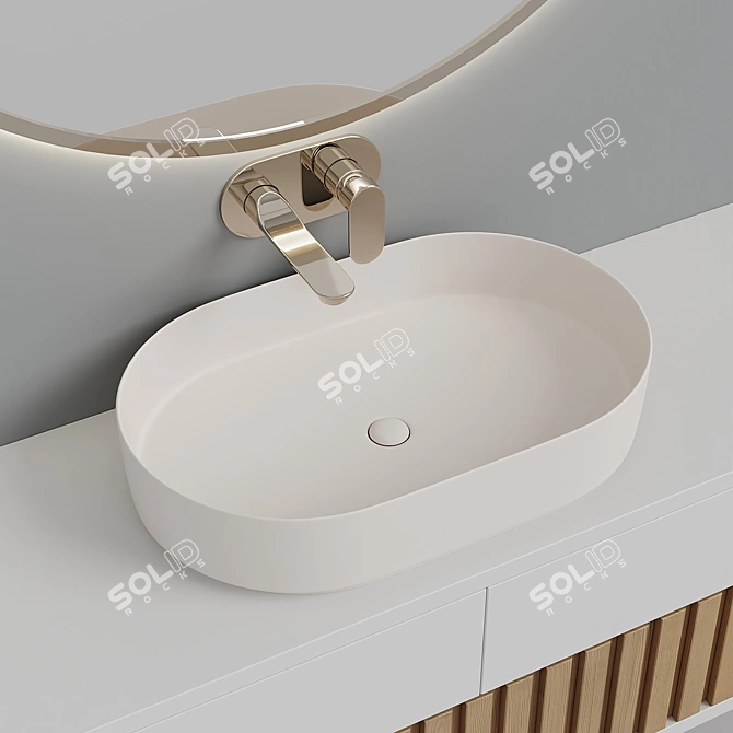 Shui Comfort Oval Washbasin 3D model image 2