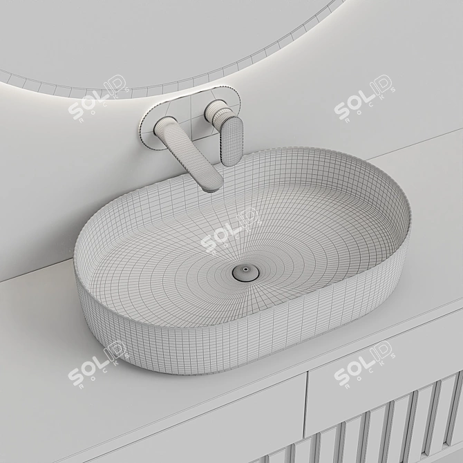 Shui Comfort Oval Washbasin 3D model image 4
