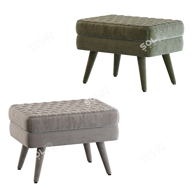 Classic Corolle Bench Seat 3D model image 2