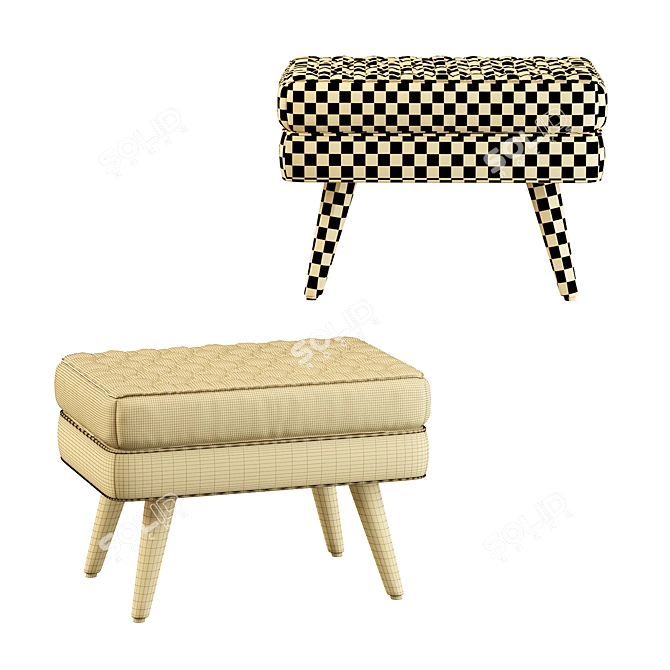 Classic Corolle Bench Seat 3D model image 4