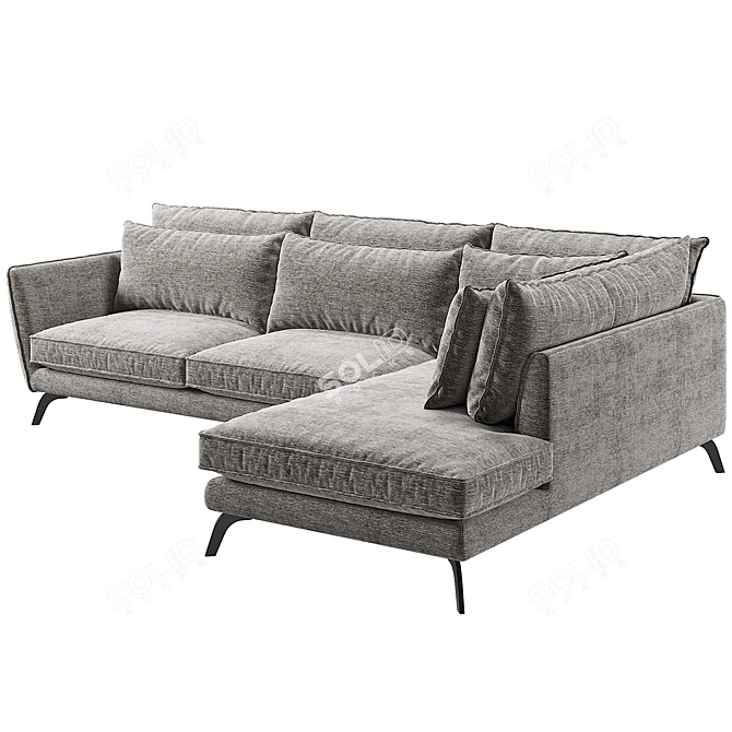 Leone Corner Sofa: Minimalistic, Spacious, Stylish 3D model image 4