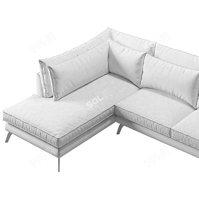Leone Corner Sofa: Minimalistic, Spacious, Stylish 3D model image 5