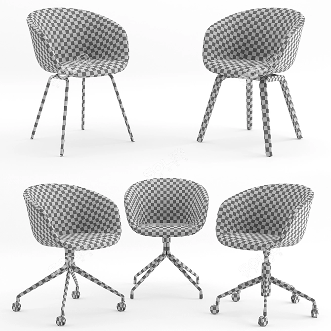 HAY AAC Soft Chairs Collection 3D model image 2