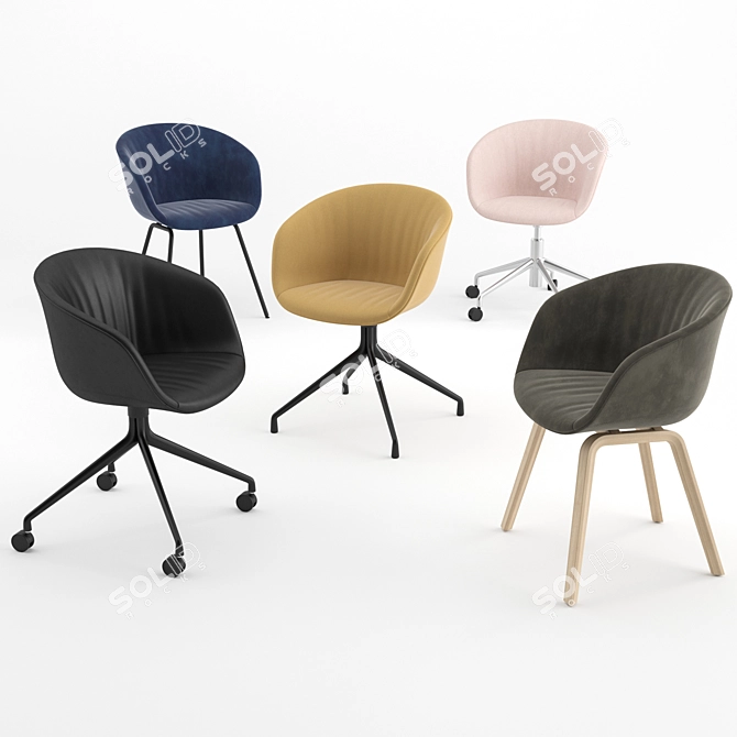 HAY AAC Soft Chairs Collection 3D model image 4