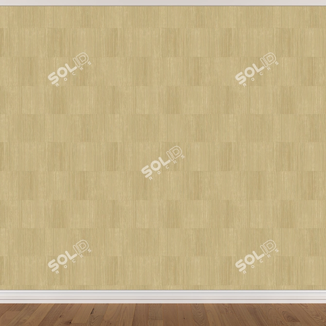 Title: Seamless Wallpaper Set - 3 Color Options 3D model image 2