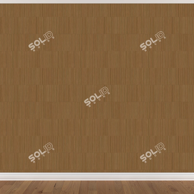 Title: Seamless Wallpaper Set - 3 Color Options 3D model image 3