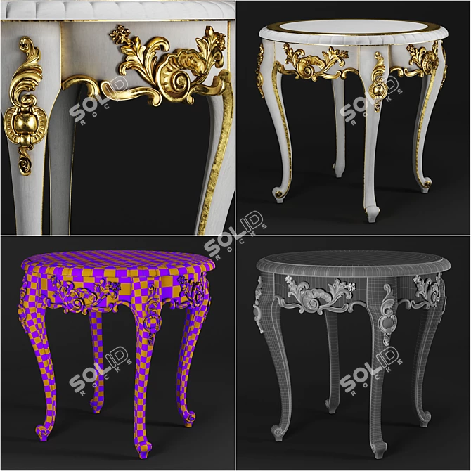 Elegant Bedside Table for 2016 3D model image 3