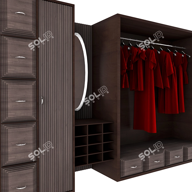 Realistic 3D Corona Wardrobe 3D model image 2