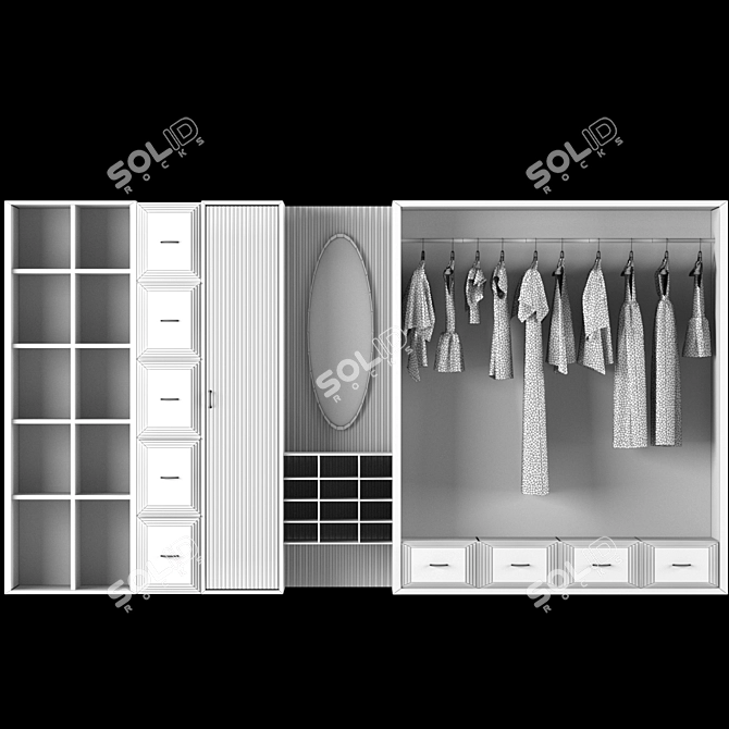 Realistic 3D Corona Wardrobe 3D model image 3