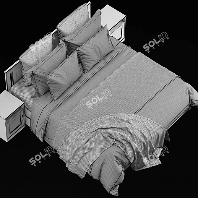 Elegant Ikea Songesand Bed 3D model image 5
