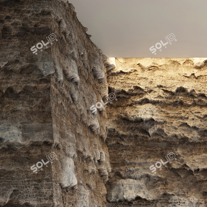 Brown Rock VRay PBR Material 3D model image 3